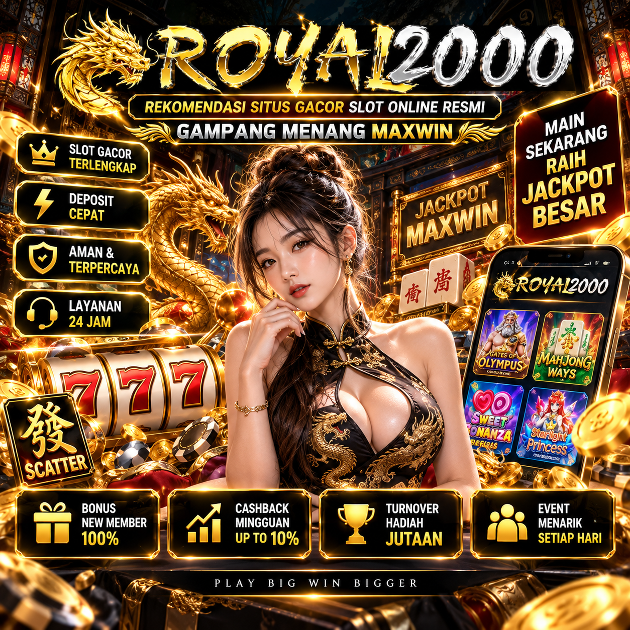 ROYAL2000: Rekomendasi Situs Gacor Slot Online Resmi Gampang Menang Maxwin
